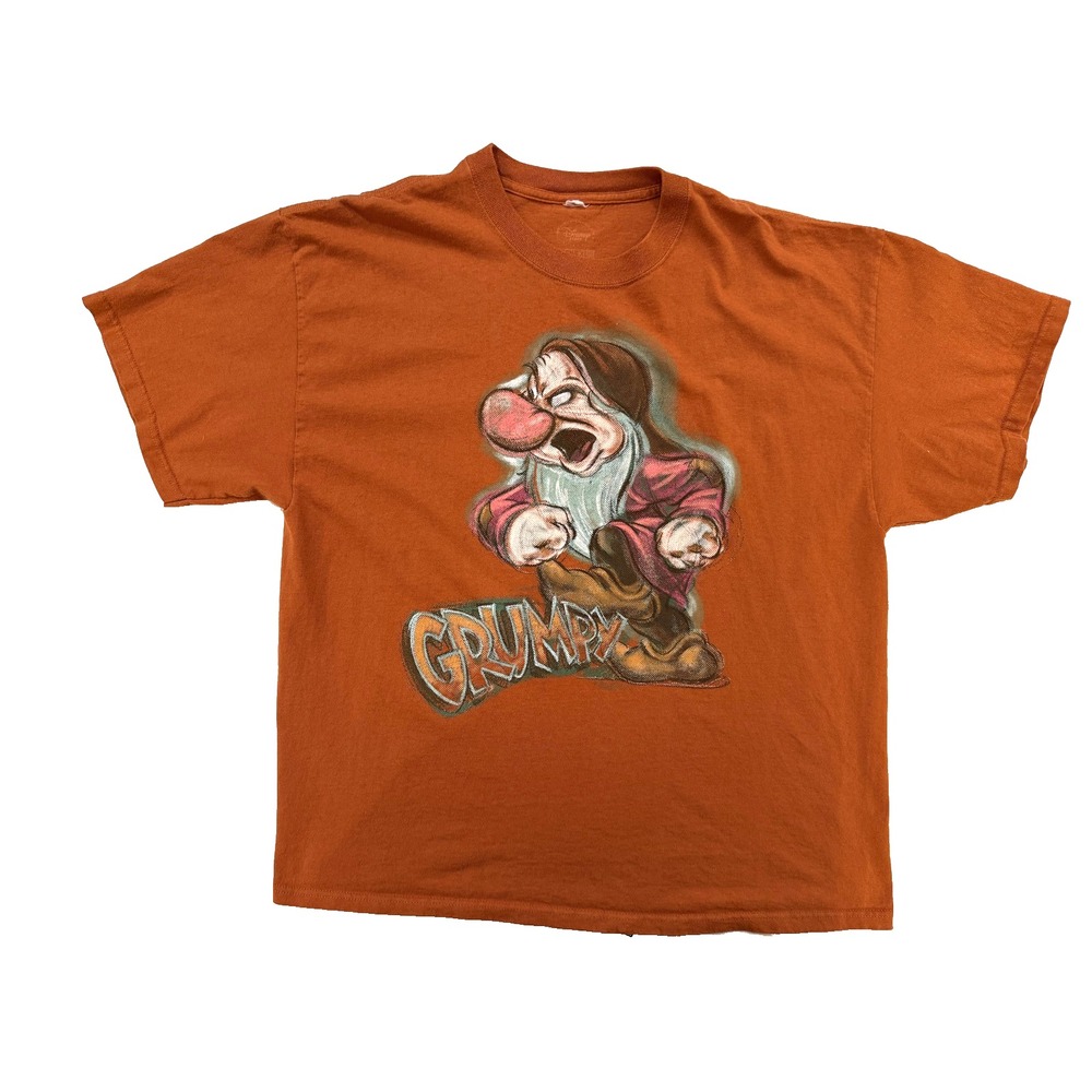 90s‎ Disney Grumpy TShirt Cartoon Art Mens L/XL Snow White RARE Cartooncore